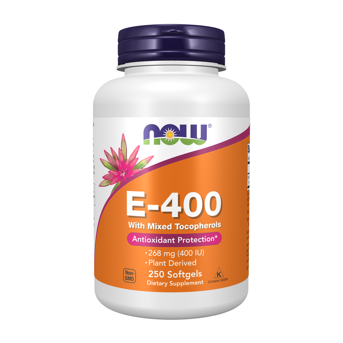 NOW Foods Vitamin E-400 With Mixed Tocopherols - 250 Softgels / witamina E-400 z mieszane tokoferole - 250 kapsułek miękkich