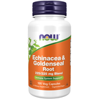 NOW Foods Echinacea & Goldenseal Root - 100 Veg Capsules / jeżówka & gorzknik korzeń - 100 kapsułek roślinnych
