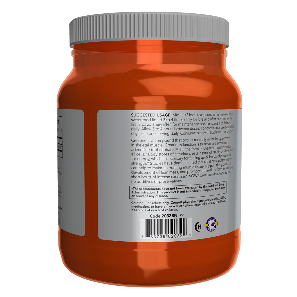 NOW Foods Creatine Monohydrate Powder - 2.2 lbs. – Label details / Etykieta producenta