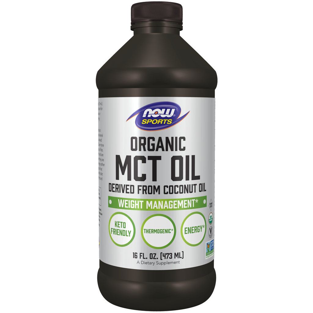 NOW Foods MCT Oil, Organic - 16 fl. oz. / MCT olejek, produkt ekologiczny - 16 fl oz