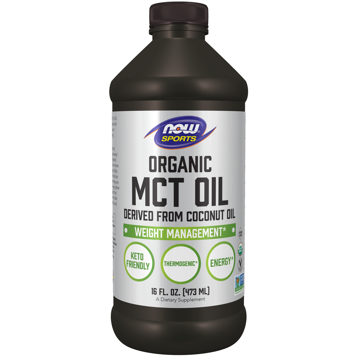 NOW Foods MCT Oil, Organic - 16 fl. oz. / MCT olejek, produkt ekologiczny - 16 fl oz