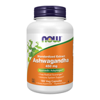 NOW Foods Ashwagandha 450 mg - 180 Veg Capsules / Ashwagandha 450 mg - 180 kapsułek roślinnych