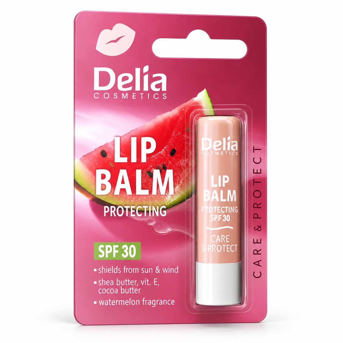 Delia Watermelon Protective Lip Balm SPF 30 4.8 g | Delia Arbuzowa pomadka ochronna do ust SPF 30 4,8 g