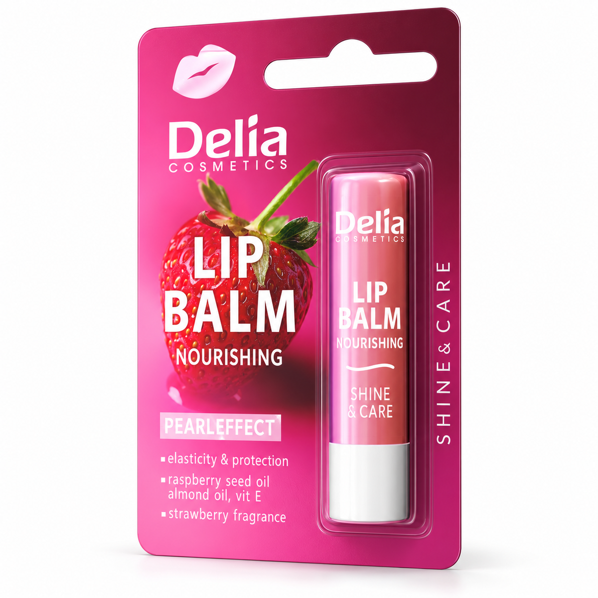 Delia Strawberry Nourishing Lip Balm 4.8 g | Delia Truskawkowa pomadka odżywcza do ust 4,8 g