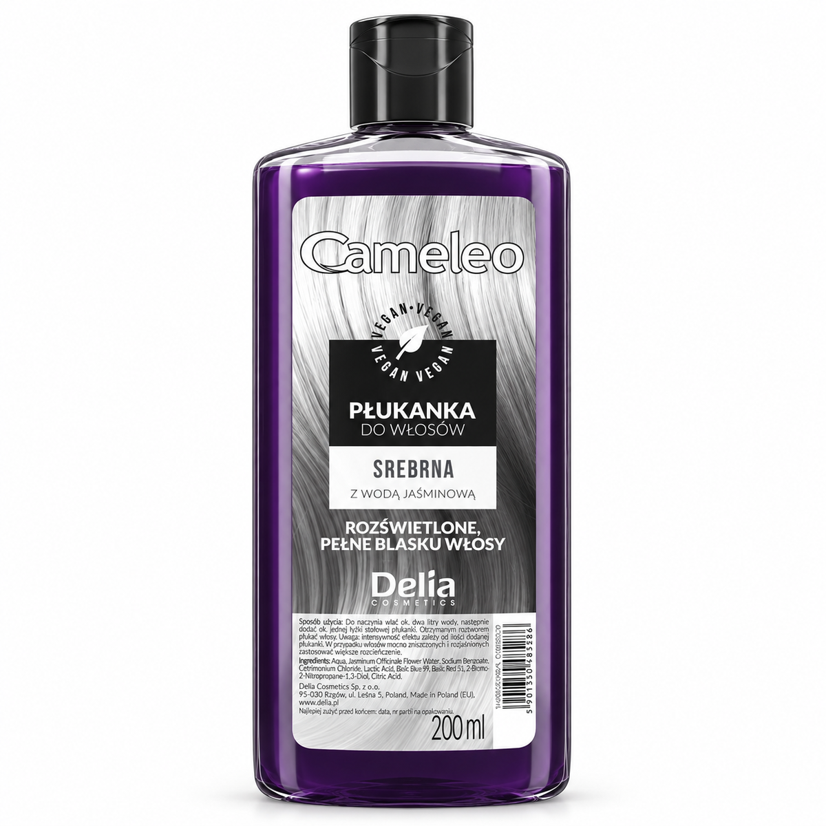 Delia Cameleo Silver Hair Color Rinse 200 ml | Delia Cameleo Srebrna płukanka do włosów 200 ml