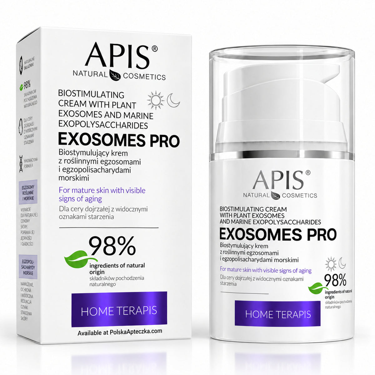 Exosomes Pro Home Care Plant Exosome Face Cream, 50 ml – APIS / Exosomes Pro Home terApis Krem z roślinnymi egzosomami, 50 ml – APIS