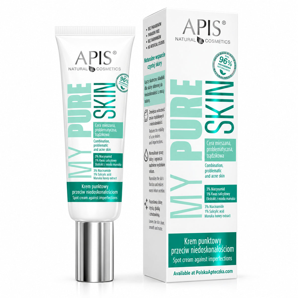 My Pure Skin Targeted Blemish Care Cream, 15 ml – APIS / My Pure Skin Punktowy krem przeciw niedoskonałościom, 15 ml – APIS