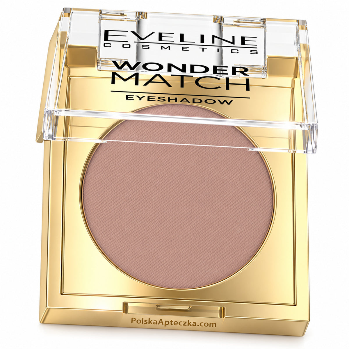 Wonder Match Mono Eyeshadow – 02 Neutral Nude by Eveline on white / pojedynczy cień do powiek 02 Neutral Nude Eveline na białym tle