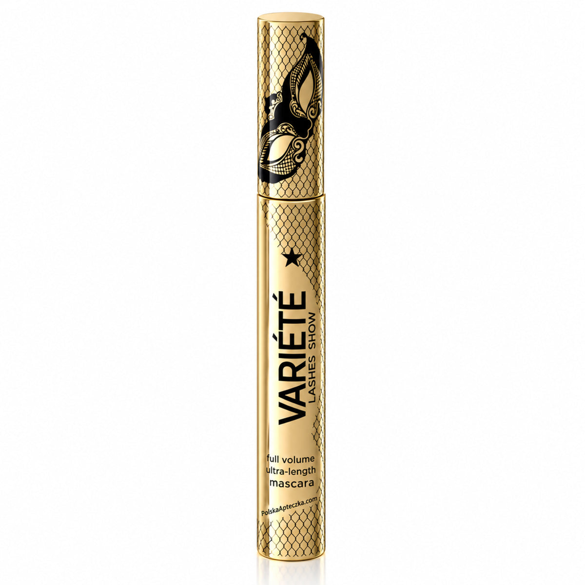 Variété Lashes Show Volume & Length Mascara – Black 10 ml by Eveline on white / Variété Lashes Show – tusz pogrubiająco-wydłużający, czarny 10 ml na białym tle
