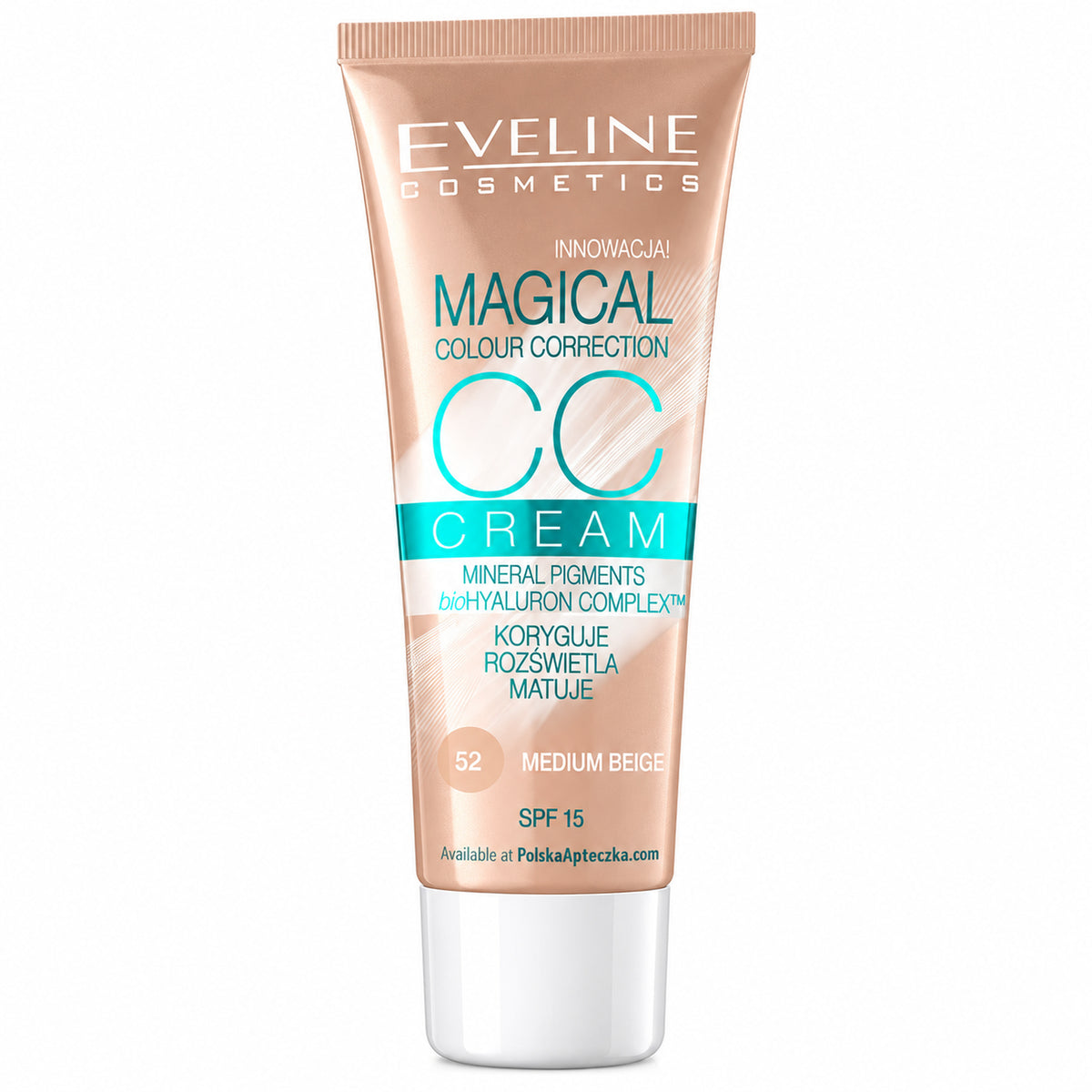 Magical Colour Correction CC Cream Medium Beige 52, 30 ml – Eveline / Krem CC Medium Beige 52 30 ml