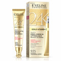 24K Gold Vitamin C Eye and Eyelid Cream + Lifting Essence, 15 ml – Eveline on white / Złoty krem + esencja liftingujące pod oczy i na powieki na białym tle