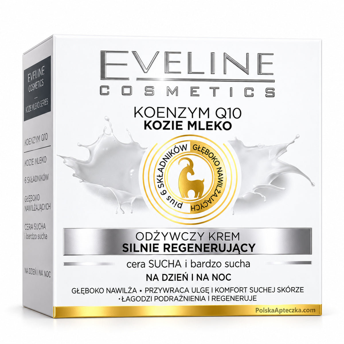 Goat's Milk Nourishing Day and Night Cream, 50 ml – Eveline on white / Kozie mleko - odżywczy krem silnie regenerujący skóra sucha i bardzo sucha dzień/noc na białym tle