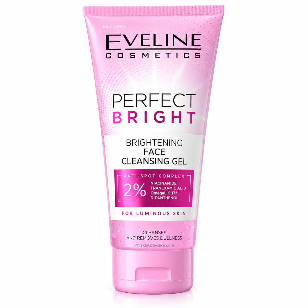 Perfect Bright Brightening Face Cleansing Gel, 150 ml – Eveline on white / Żel oczyszczający na białym tle