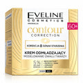 Contour Correction 60+ Rejuvenating Face Cream, 50 ml – Eveline on white / Krem odmładzający, modelujący owal twarzy 60+ na białym tle
