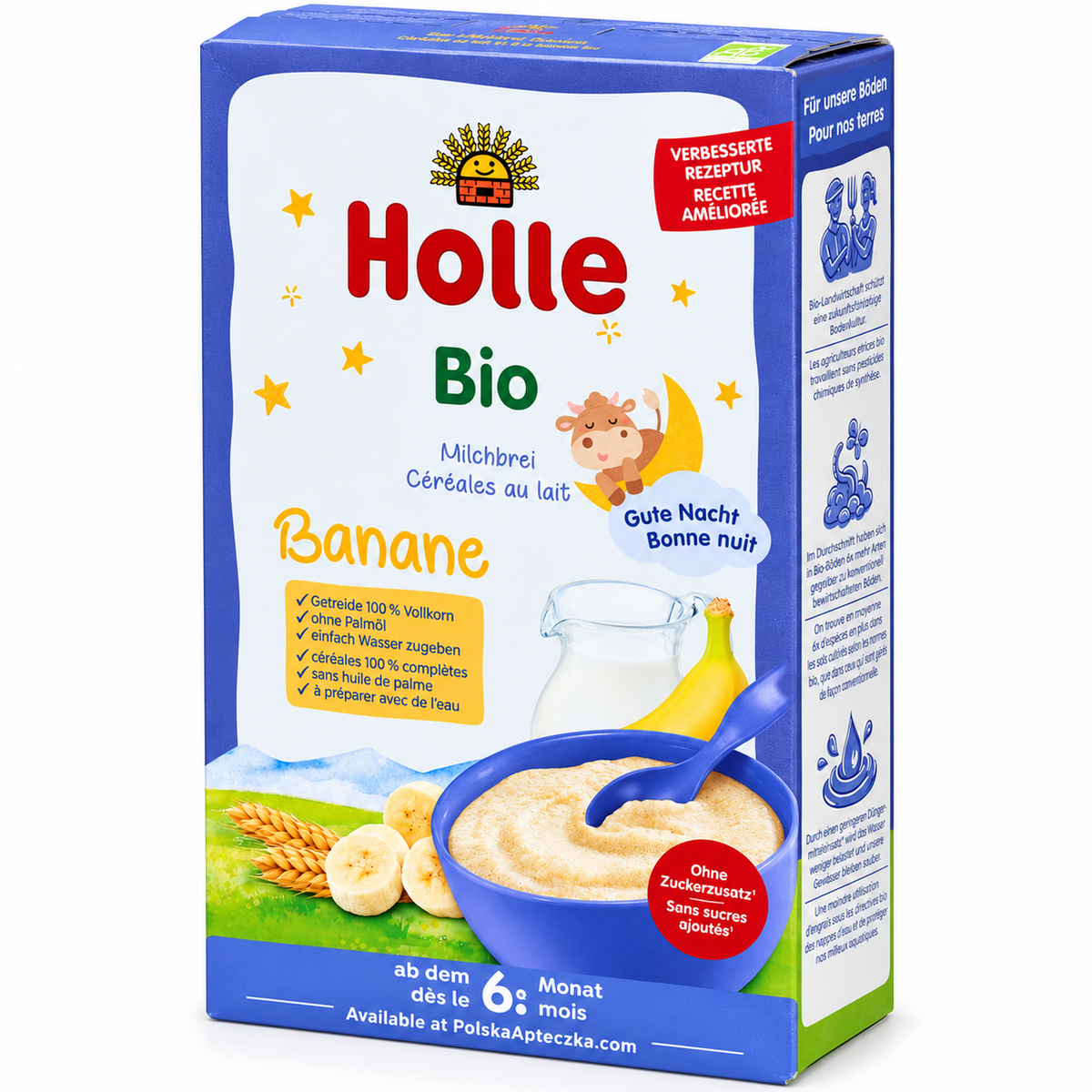 Holle Bio wholegrain milk cereal with banana 250 g