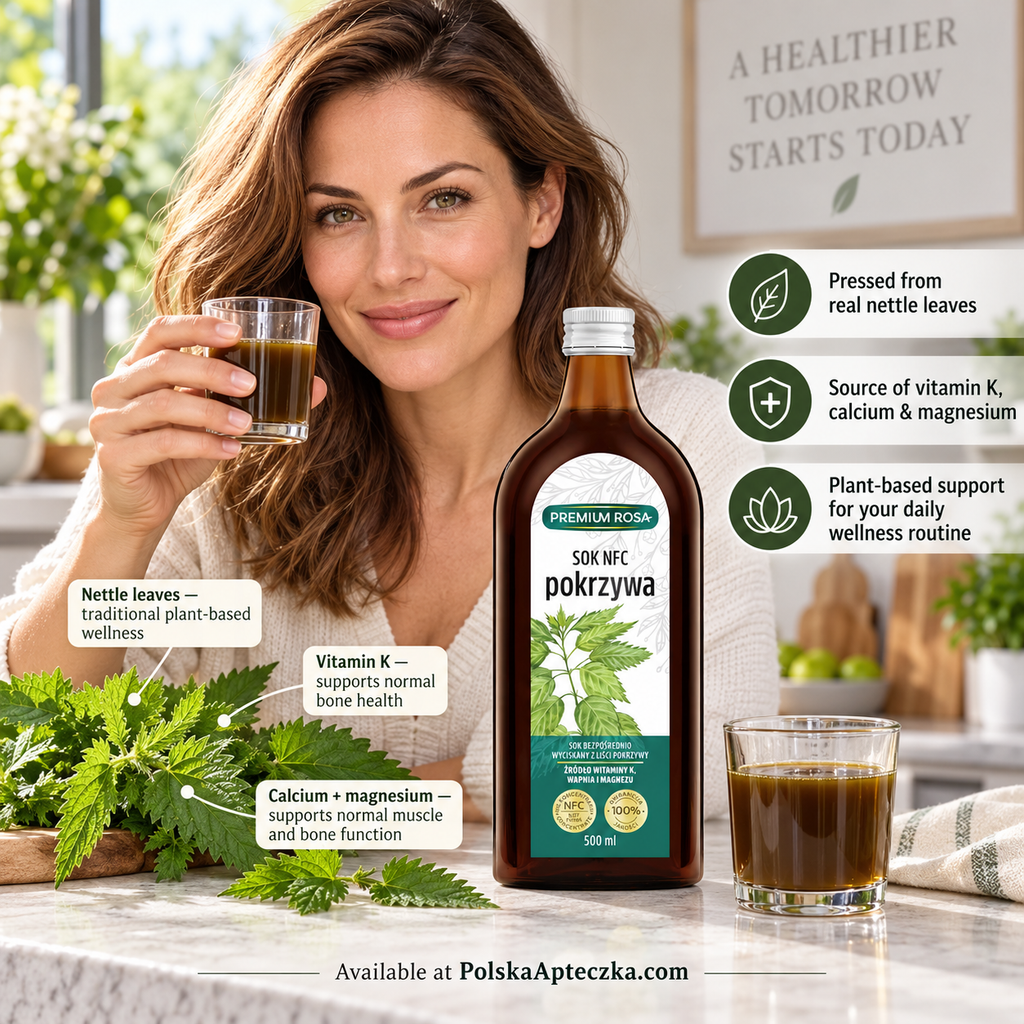 Pokrzywa Sok z pokrzywy 500ml | Nettle Juice - Natural Iron & Detox Support - Apteczka | Proton Nutrition
