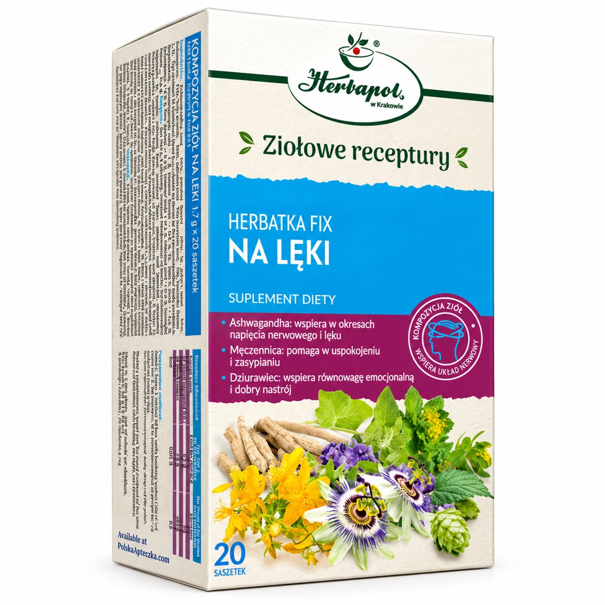 Calming Herbal Tea – 20 Tea Bags – Herbapol Krakow – premium hero image