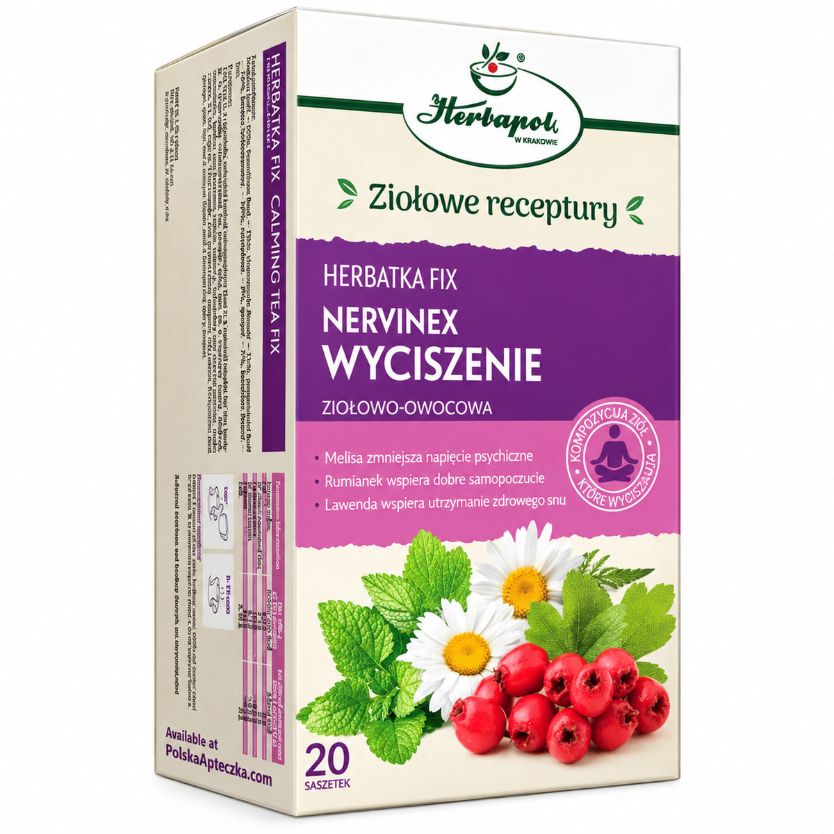 Nervinex Relaxation Herbal Tea – 20 Tea Bags – Herbapol Krakow – premium hero image