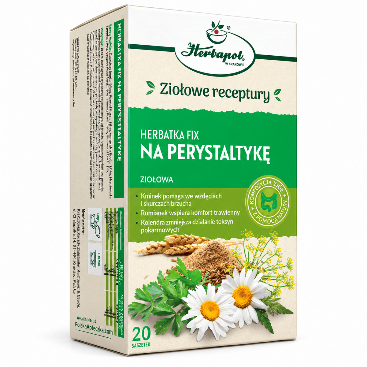Bowel Motility Herbal Tea – 20 Tea Bags – Herbapol Krakow – premium product photo
