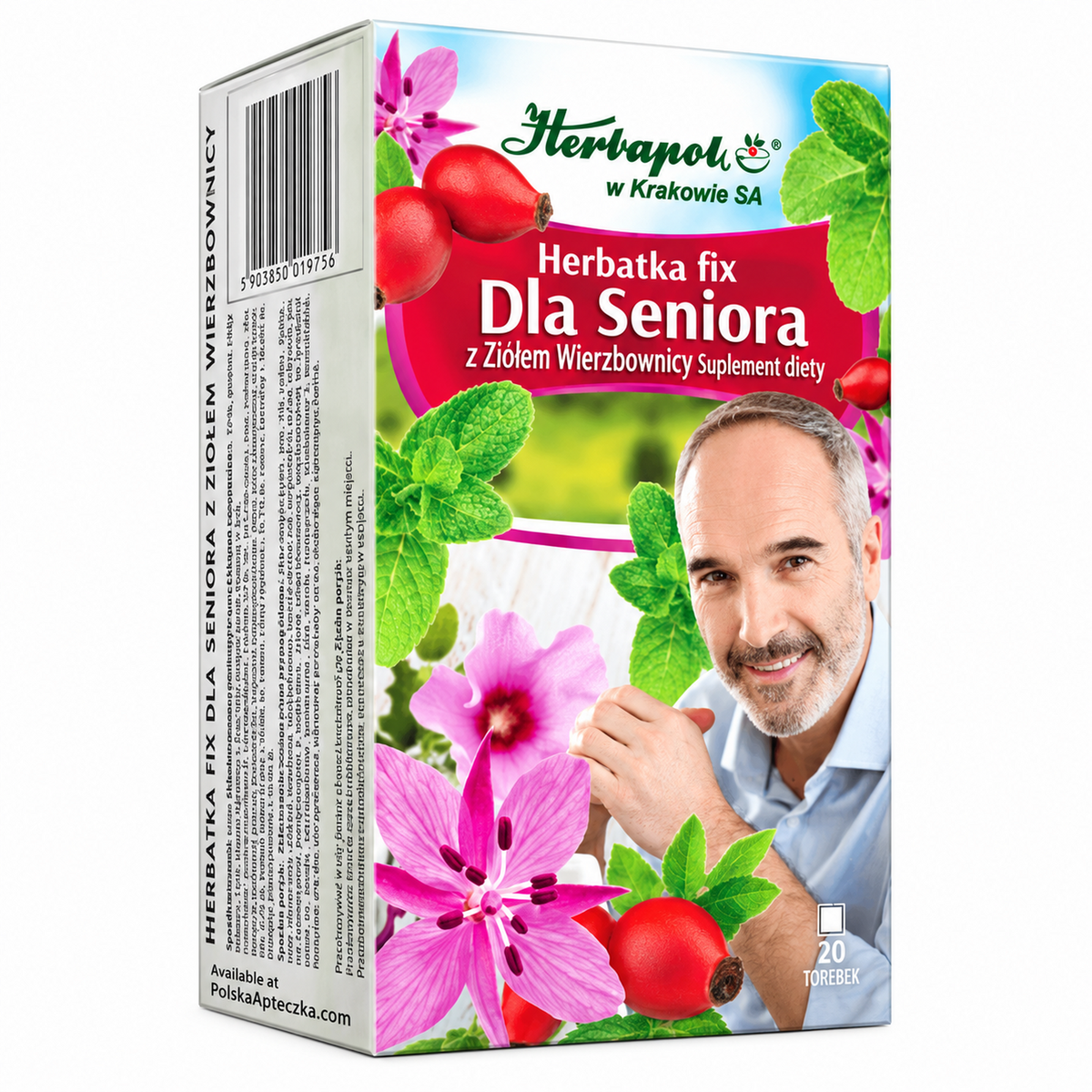 Senior Herbal Tea with Willowherb – 20 Tea Bags – Herbapol Krakow – premium product photo