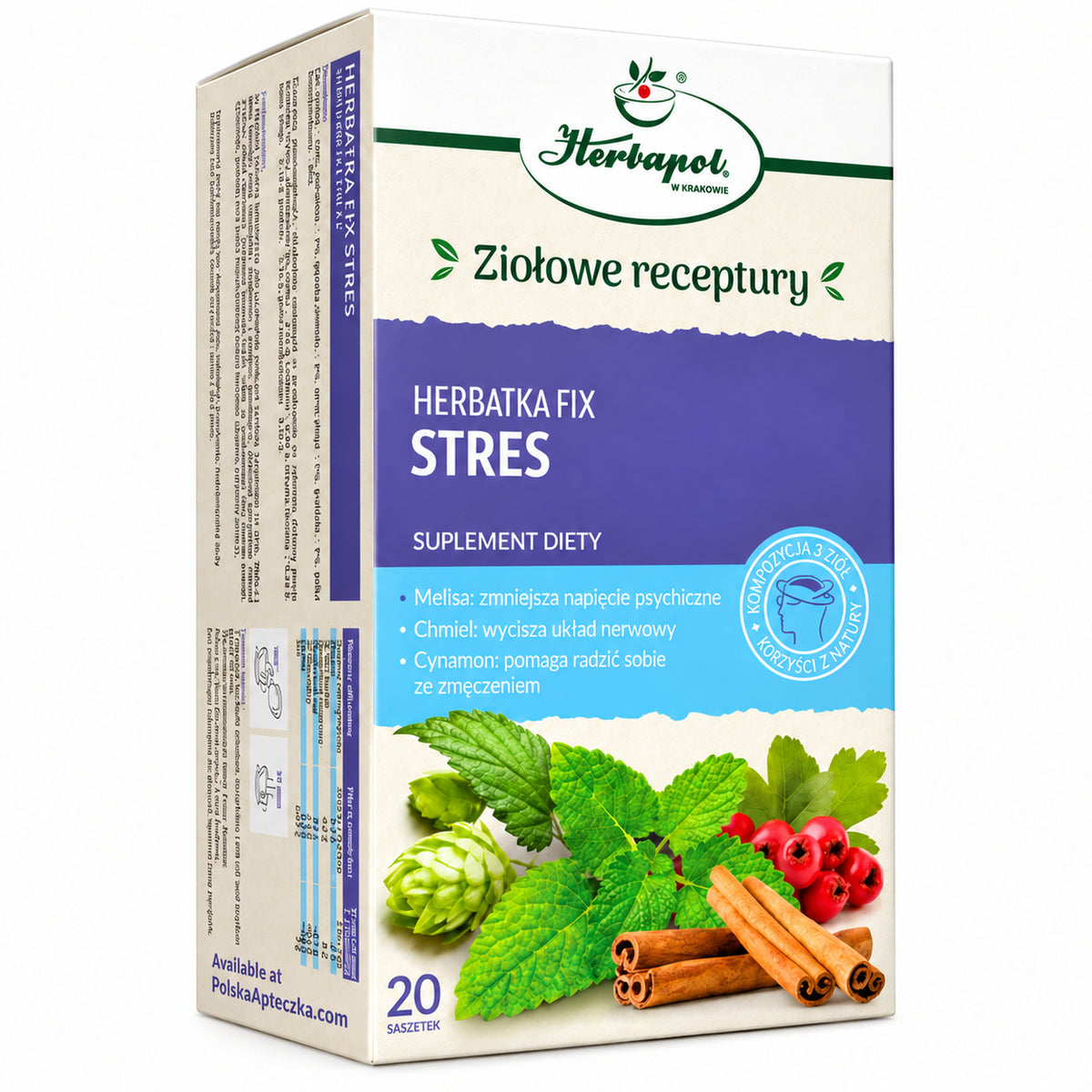 Stress Support Herbal Tea – 20 Tea Bags – Herbapol Krakow – premium hero image