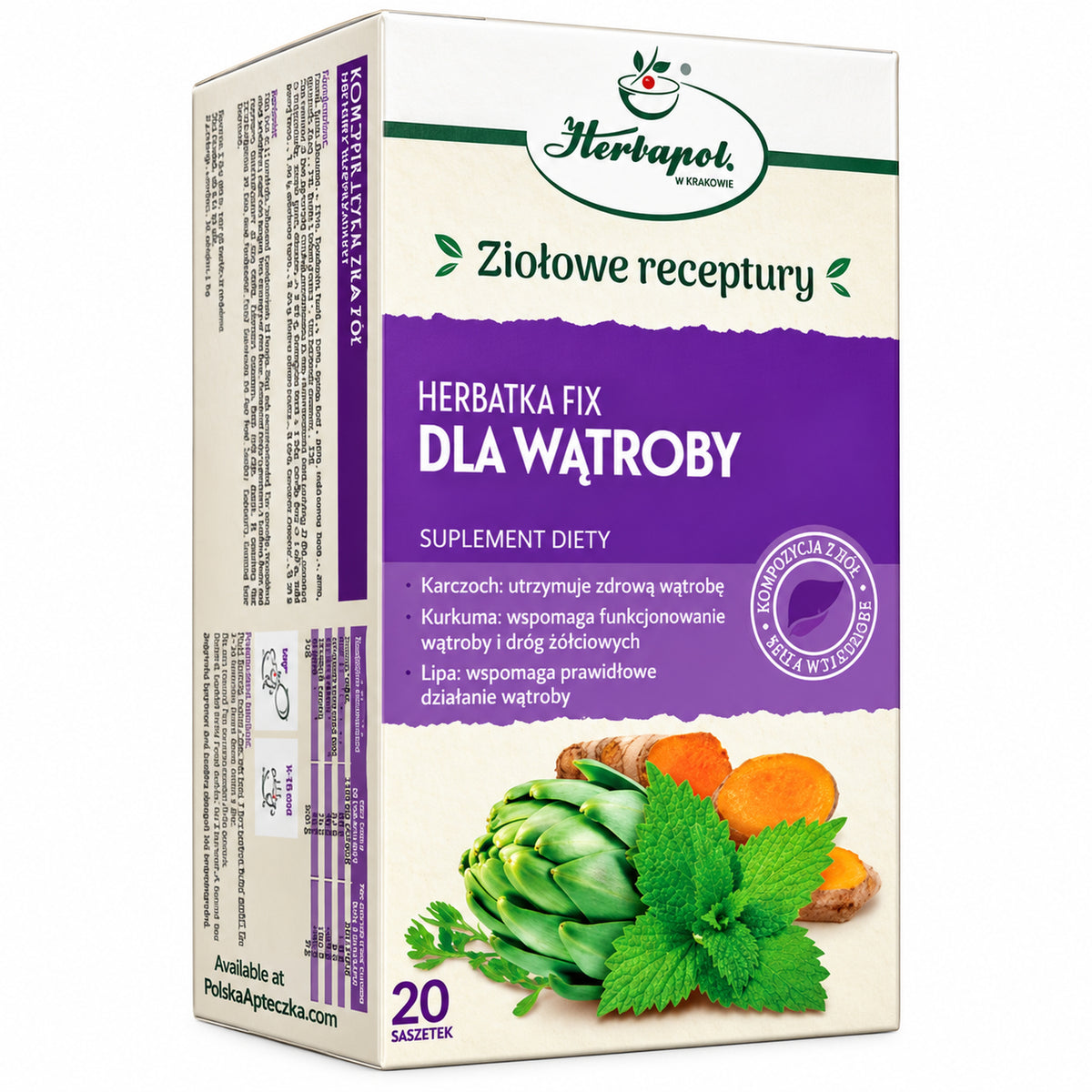 Liver Support Herbal Tea – 20 Tea Bags – Herbapol Krakow – premium hero image