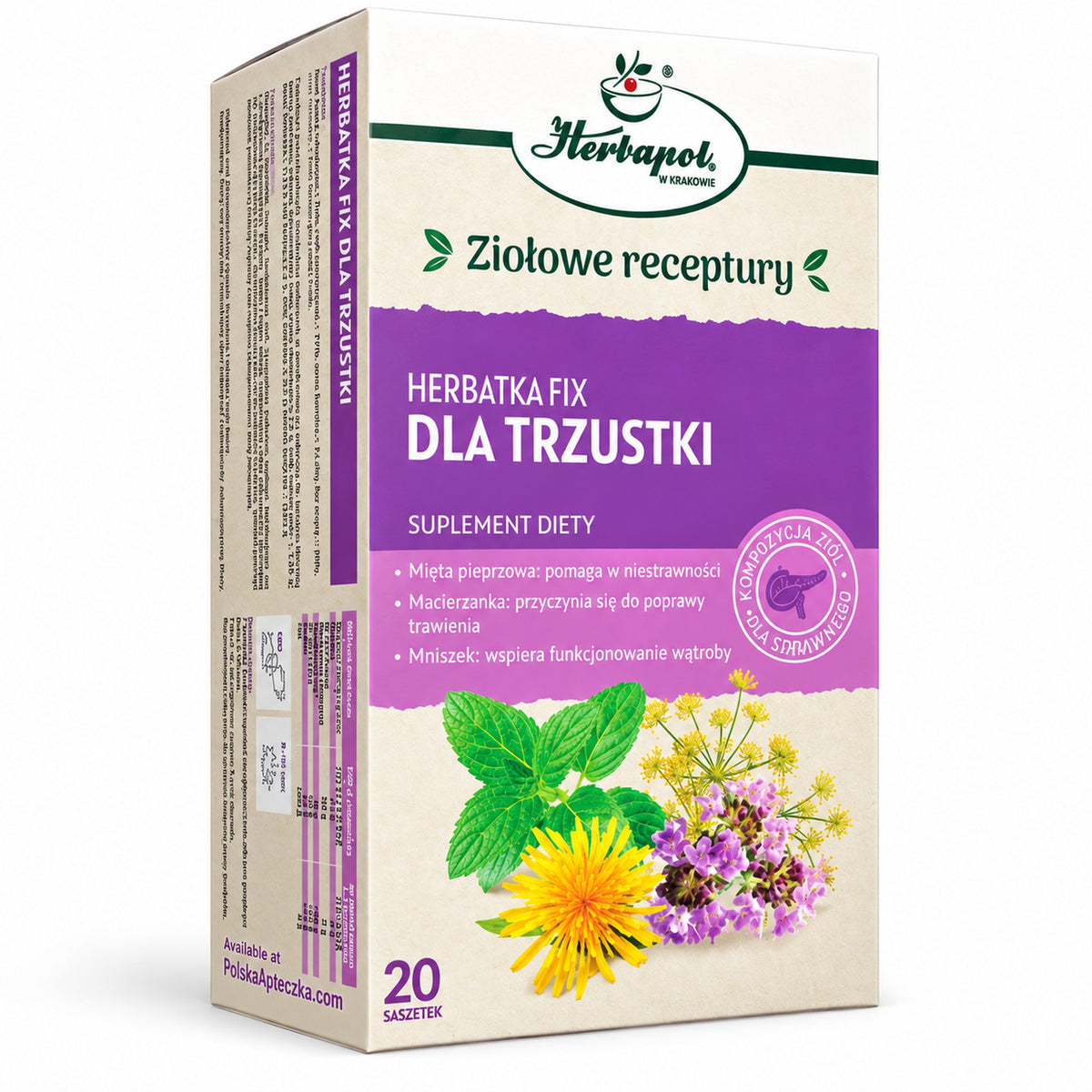 Pancreas Support Herbal Tea – 20 Tea Bags – Herbapol Krakow – premium hero image