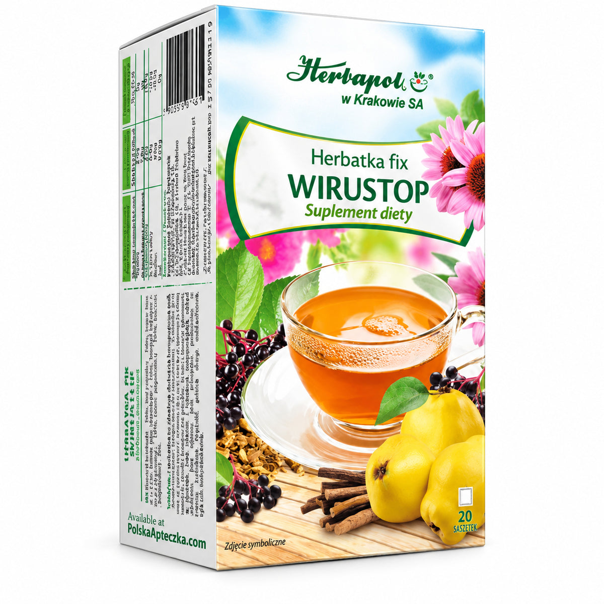 Wirustop Herbal Tea – 20 Tea Bags – Herbapol Krakow – premium hero image