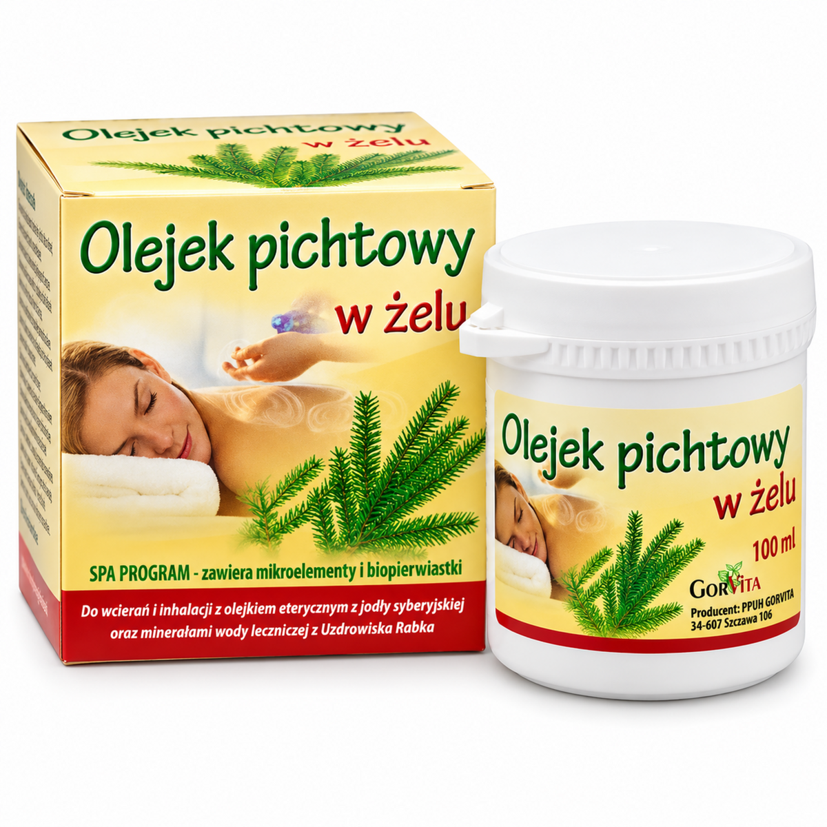 Siberian Fir Oil Massage Gel, 100 ml – Gorvita | Olejek pichtowy w żelu do masażu, 100 ml – Gorvita