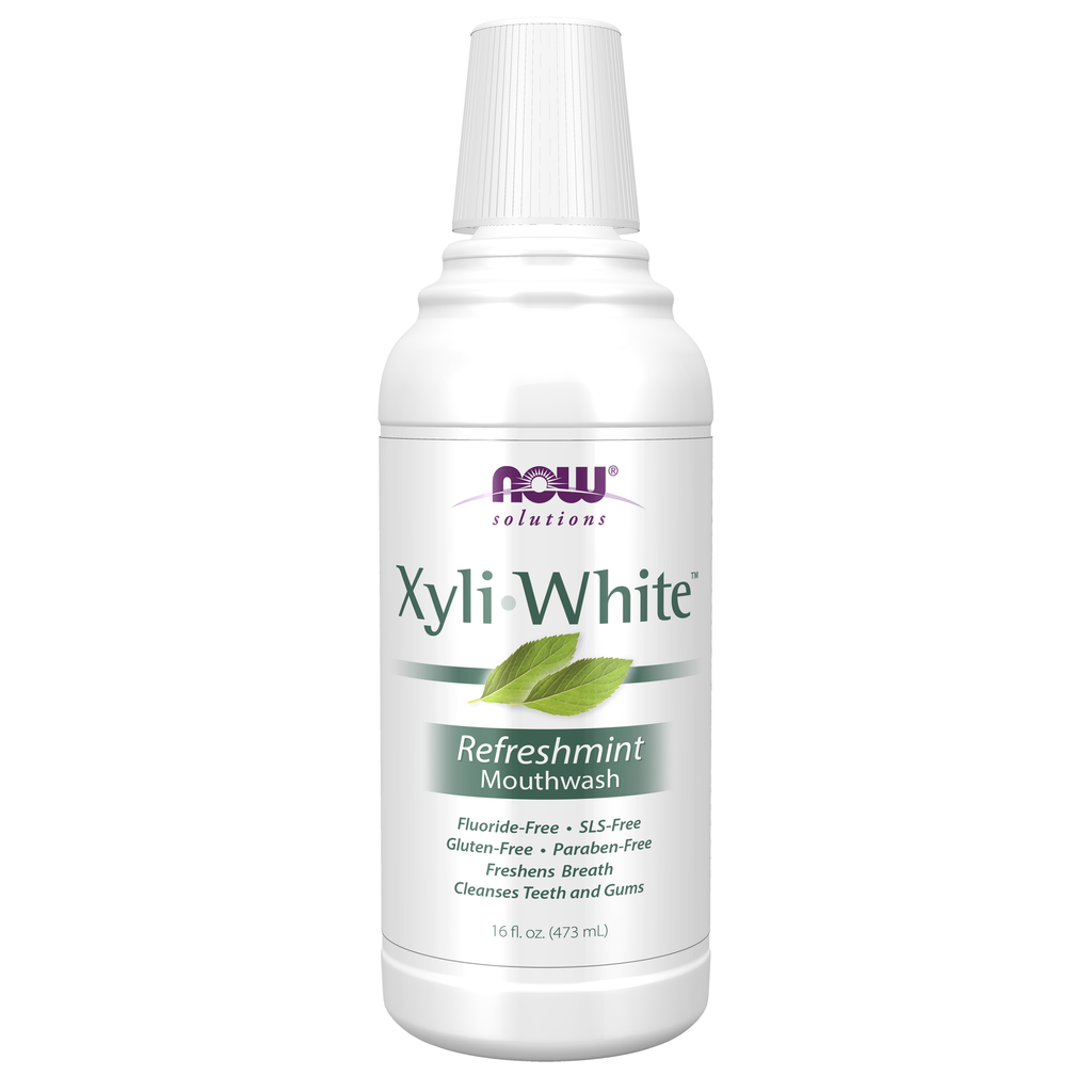 NOW Foods Xyliwhite™ Refreshmint Mouthwash - 16 oz. / Xyliwhite™ Refreshmint płyn do płukania jamy ustnej - 16 oz.