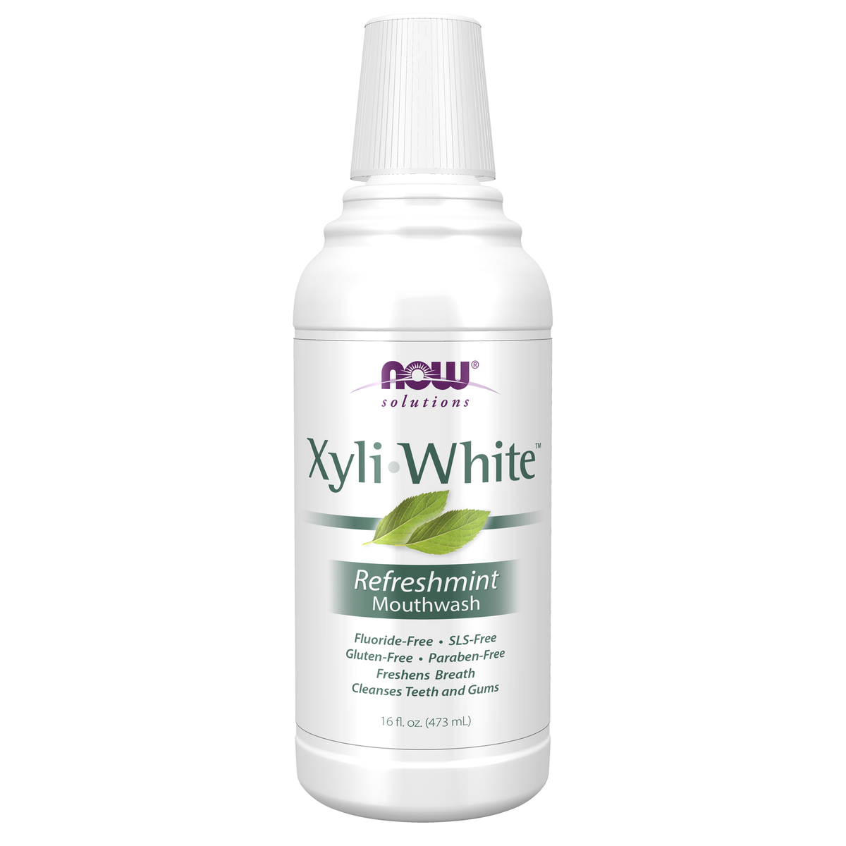 NOW Foods Xyliwhite™ Refreshmint Mouthwash - 16 oz. / Xyliwhite™ Refreshmint płyn do płukania jamy ustnej - 16 oz.