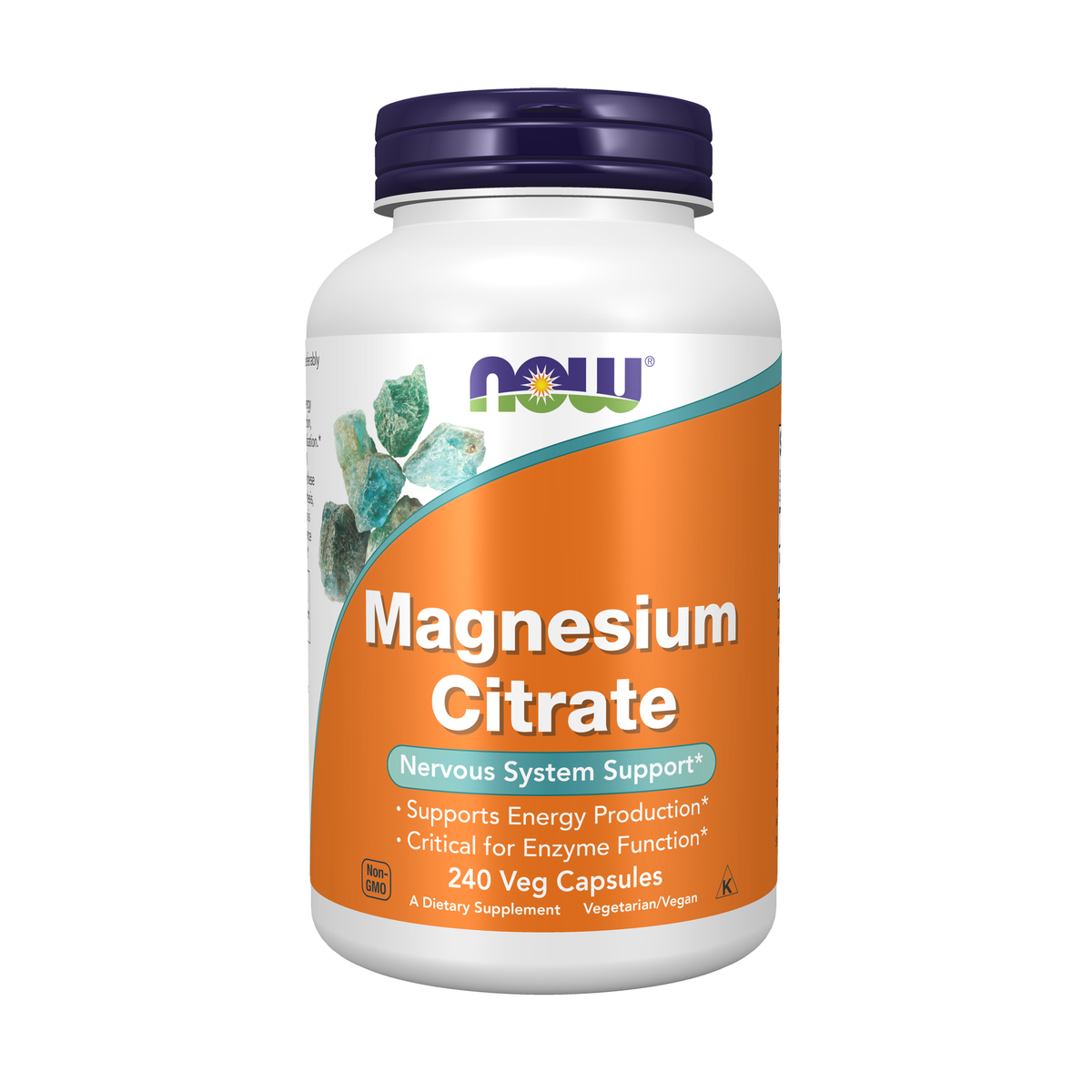 NOW Foods Magnesium Citrate - 240 Veg Capsules / cytrynian magnezu - 240 kapsułek roślinnych