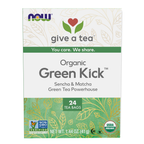 NOW Foods Green Kick™ Tea, Organic - 24 Tea Bags / zielony Kick™ herbata, produkt ekologiczny - 24 saszetek