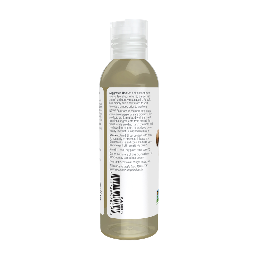 NOW Foods Castor Oil - 4 fl. oz. – Left label / Etykieta producenta