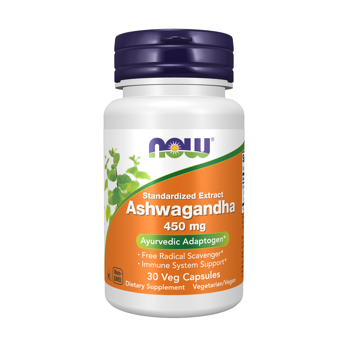 NOW Foods Ashwagandha 450 mg - 30 Veg Capsules / Ashwagandha 450 mg - 30 kapsułek roślinnych