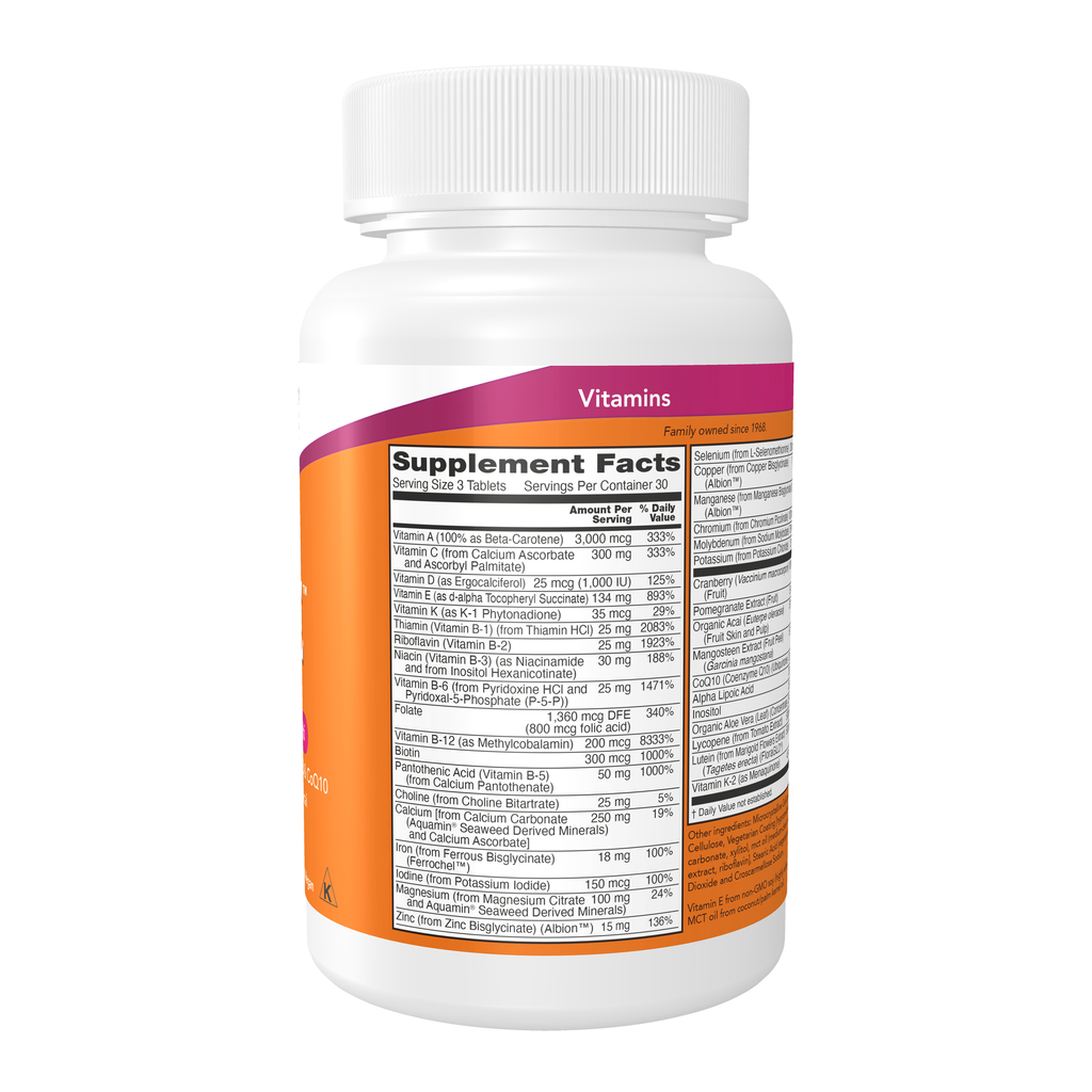 NOW Foods Eve™ Women's Multiple Vitamin - 90 Tablets – Right label / Etykieta producenta