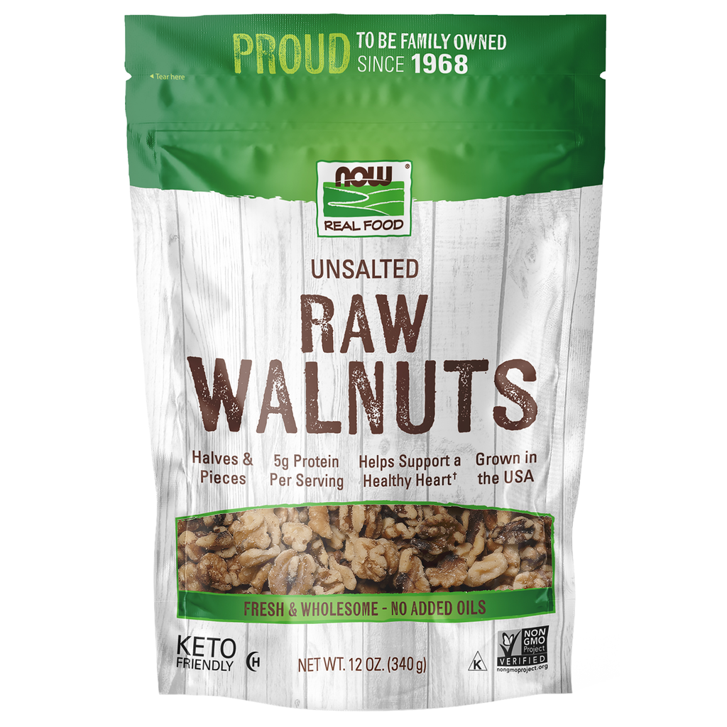 NOW Foods Walnuts, Raw & Unsalted - 12 oz. / orzechy włoskie, surowe i niesolone - 12 oz.