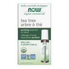 NOW Foods Tea Tree Essential Oil Blend, Organic Roll-On - 10 mL / drzewo herbaciane mieszanka olejków eterycznych, produkt ekologiczny Roll-On - 10 mL