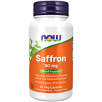NOW Foods Saffron 50 mg - 60 Veg Capsules / Saffron 50 mg - 60 kapsułek roślinnych