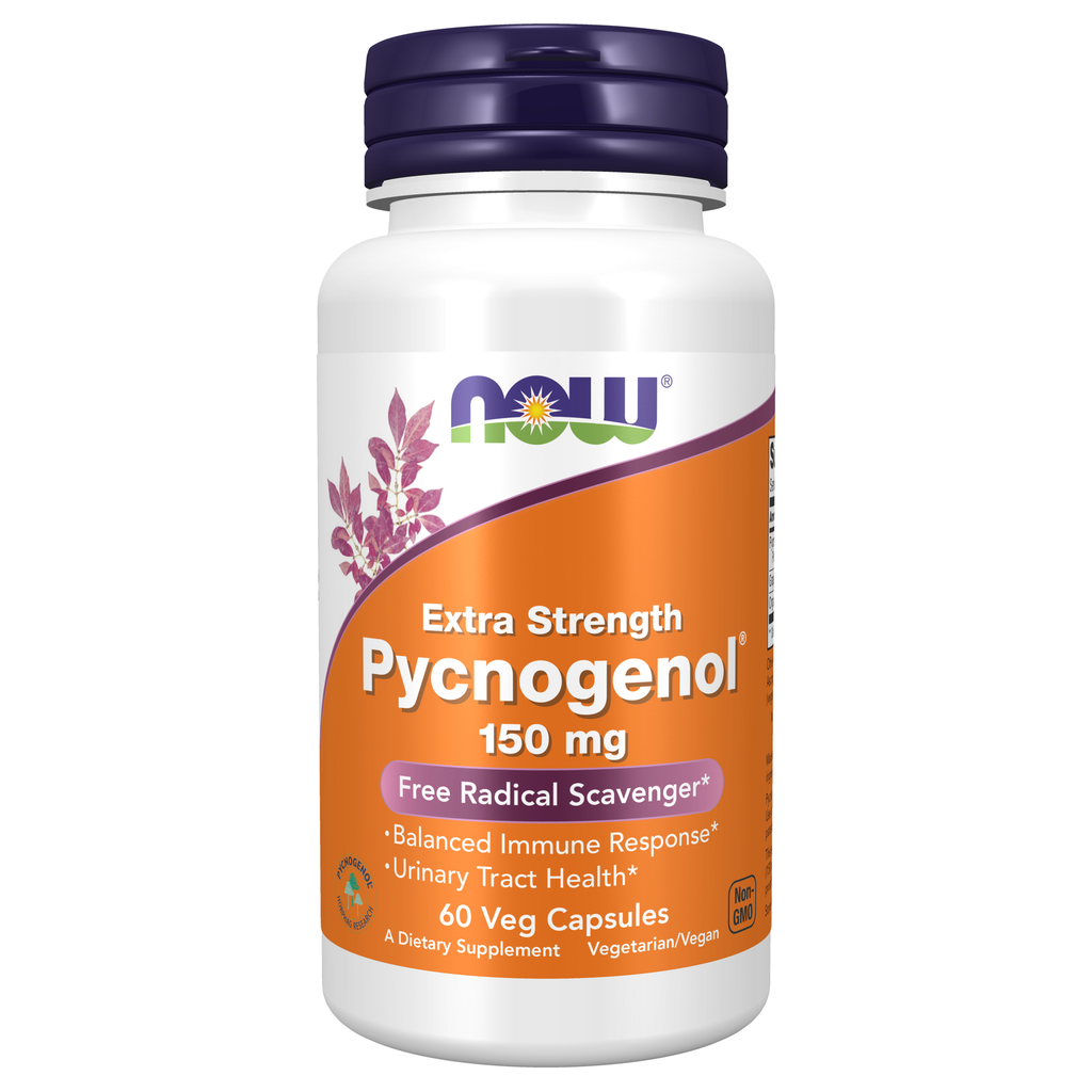 NOW Foods Pycnogenol, Extra Strength 150 mg - 60 Veg Capsules / Pycnogenol, zwiększona moc 150 mg - 60 kapsułek roślinnych