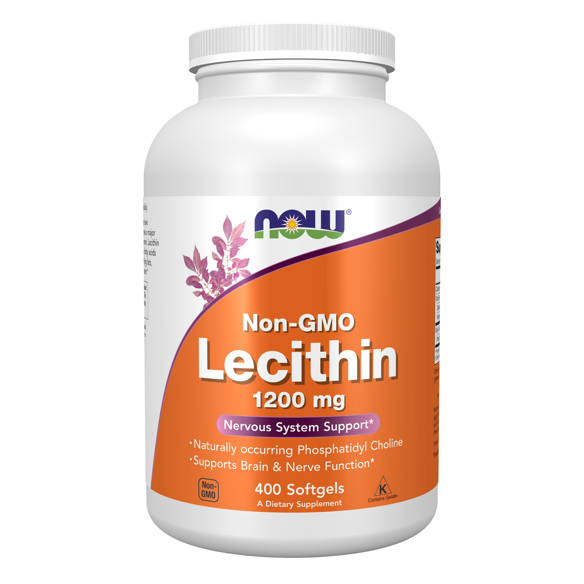 NOW Foods Lecithin 1200 mg - 400 Softgels / lecytyna 1200 mg - 400 kapsułek miękkich