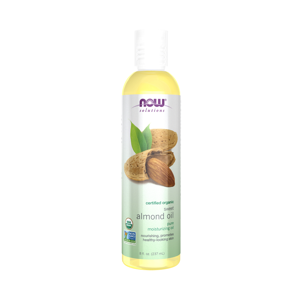 NOW Foods Sweet Almond Oil, Organic - 8 fl. oz. / olej ze słodkich migdałów, produkt ekologiczny - 8 fl oz