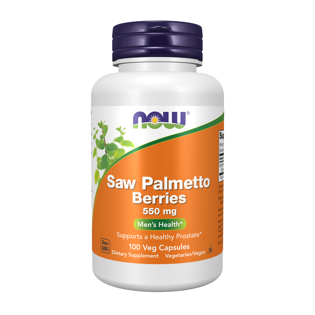 NOW Foods Saw Palmetto Berries 550 mg - 100 Veg Capsules / palma sabałowa Berries 550 mg - 100 kapsułek roślinnych