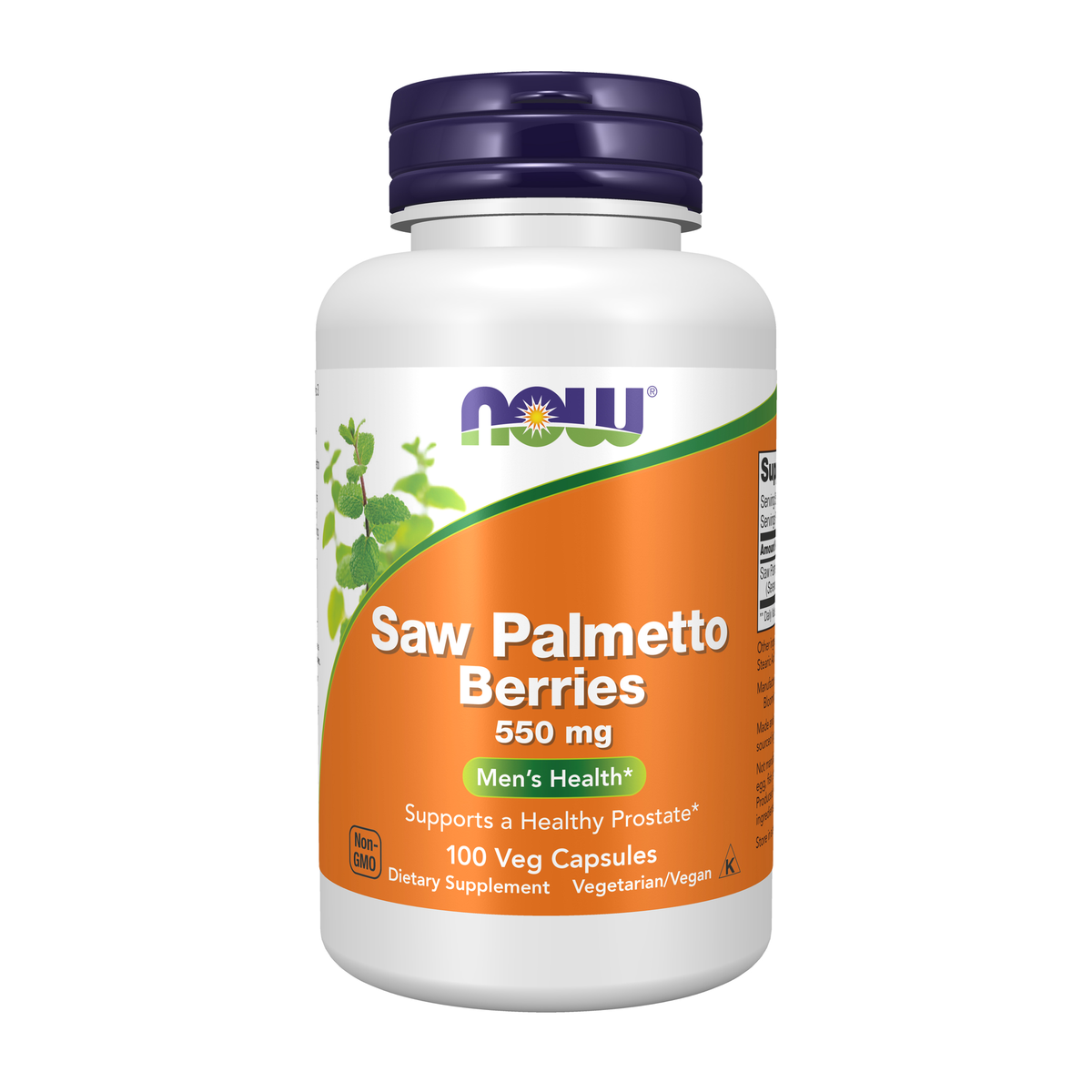 NOW Foods Saw Palmetto Berries 550 mg - 100 Veg Capsules / palma sabałowa Berries 550 mg - 100 kapsułek roślinnych
