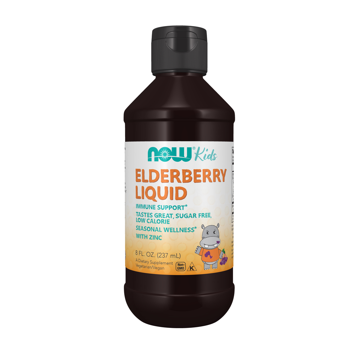 NOW Foods Elderberry Liquid for Kids - 8 fl. oz. / bez czarny płyn dla dla dzieci - 8 fl oz