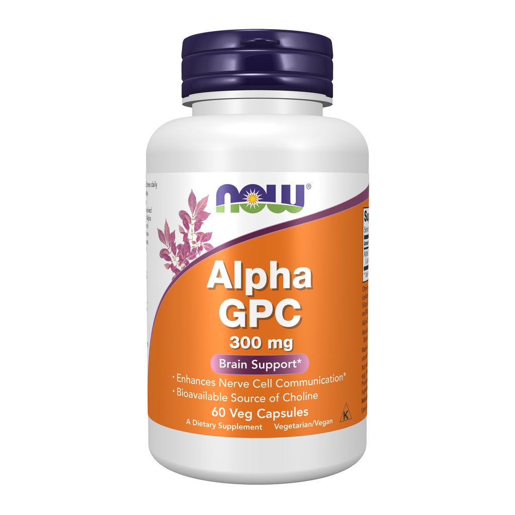 NOW Foods Alpha GPC 300 mg - 60 Veg Capsules / Alpha GPC 300 mg - 60 kapsułek roślinnych