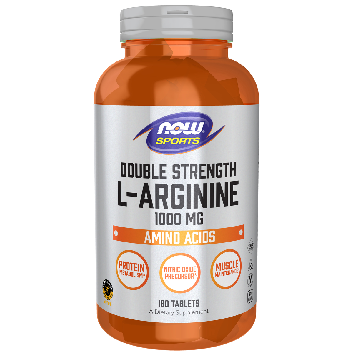 NOW Foods L-Arginine 1000 mg, Double Strength - 180 Tablets / L-arginina 1000 mg, podwójna moc - 180 tabletek