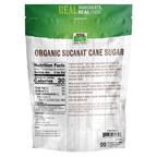 NOW Foods Sucanat® Cane Sugar, Organic - 2 lb – Label details / Etykieta producenta