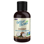NOW Foods BetterStevia® Liquid, Coconut - 2 fl. oz. / BetterStevia® płyn, kokos - 2 fl oz