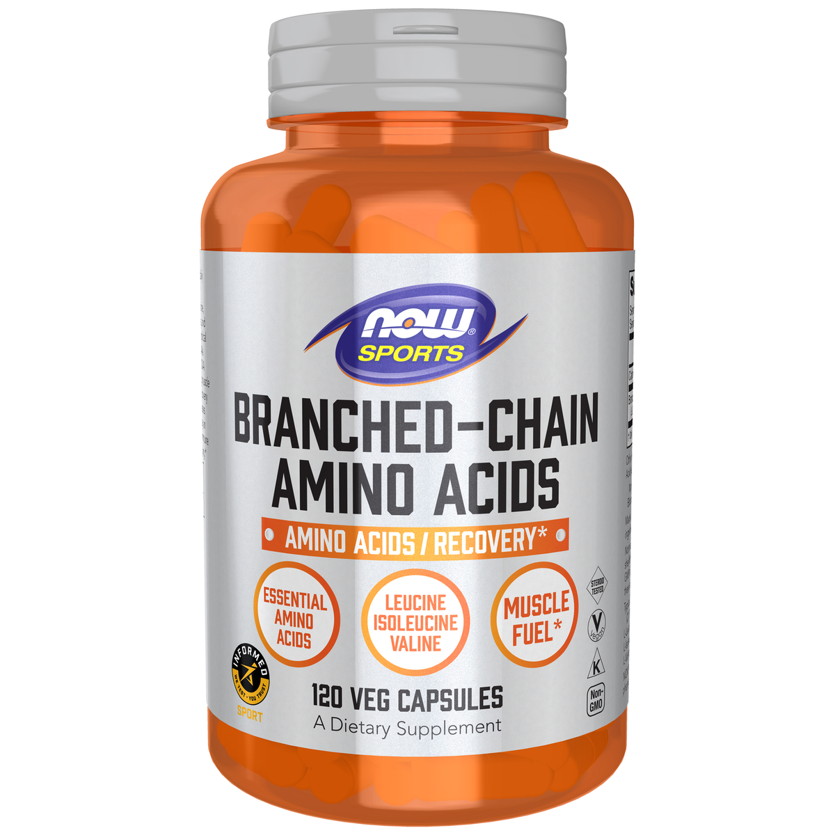 NOW Foods Branched Chain Amino Acids - 120 Veg Capsules / Branched Chain Amino Acids - 120 kapsułek roślinnych